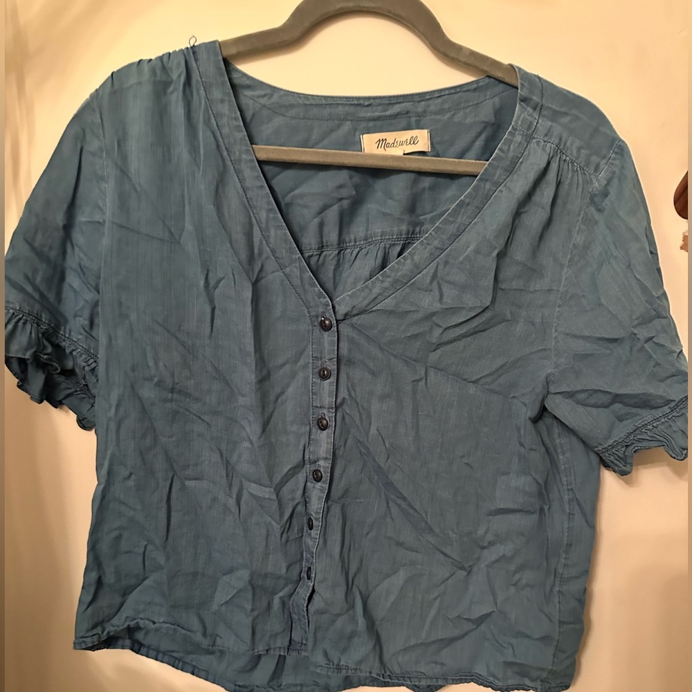 Madewell denim v neck